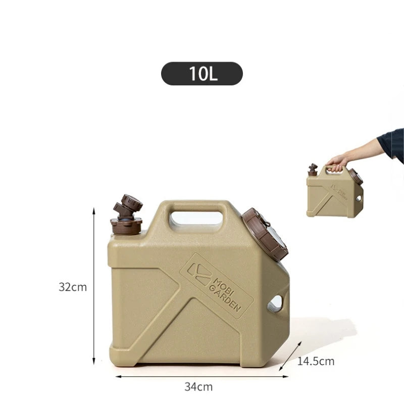 10L Portable Bucket Outdoor Camping Food Grade PE Water Tank With Faucet Car Water Container