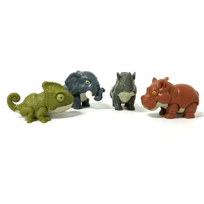 Bite Hand Finger Animal Dinosaur Tricky Model Chameleon Hippo Elephant Interactive Creative Joints Fidget Toy Dino Birthday Gift