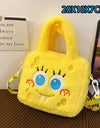 Sanrio Cartoon Plush Shoulder Bags Hello Kitty Kuromi Melody Cute Crossbody Bag Anime Children Handbag