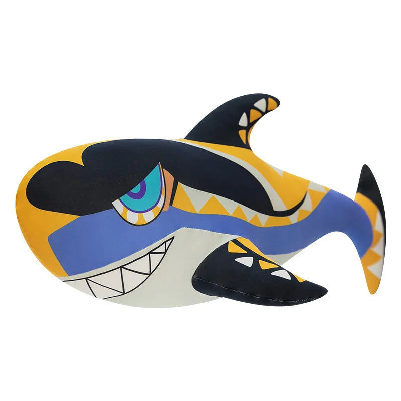 Cute Pirate Shark Plush Stuffed Doll Pillow Toy