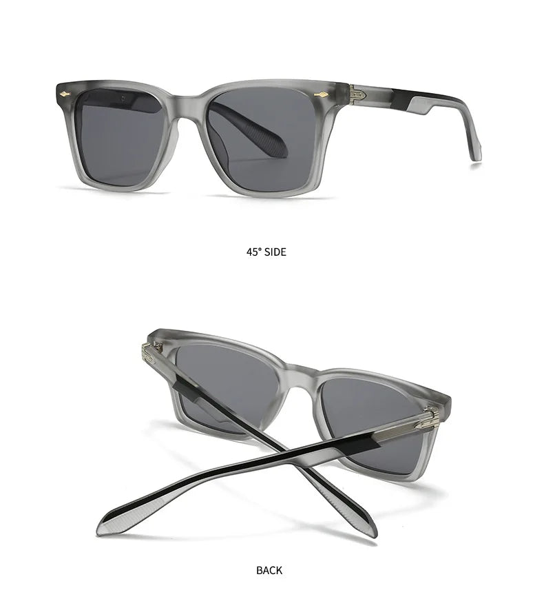 Square Vintage Sunglasses With UV400 Protection