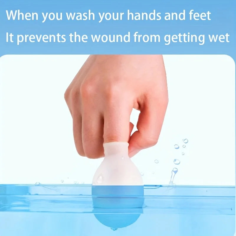 Silicone Waterproof Finger Toes Cover Finger Ice Compress Wrapping Infection Proof Soft and Stretchable Hand and Foot Care Tools