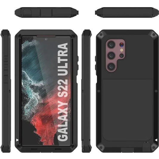 Heavy Duty Doom Armor Metal Case for Samsung Galaxy S26 / S25 / S24 Ultra / Plus / Note 20 Ultra – Aluminum Shockproof Tough Cover