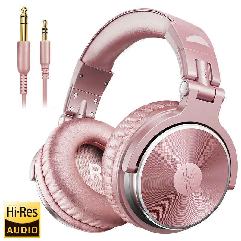 Pro 10 Wired DJ Headphones Bass Stereo Gaming Headset With Microphone For Phone Studio Monitor Headphone For Recording