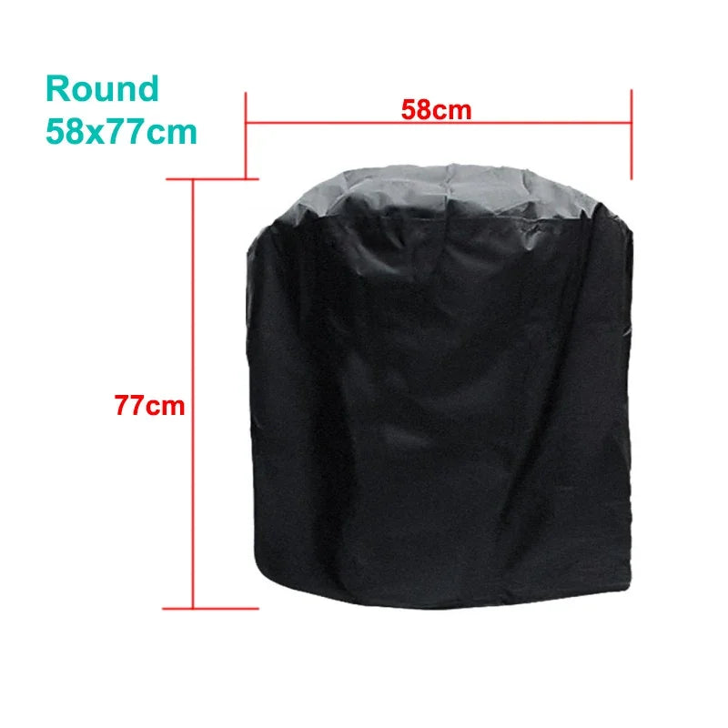 BBQ Grill Cover Waterproof Heavy Duty 190T/210D Anti-Dust Barbecue Protector with Storage Bag