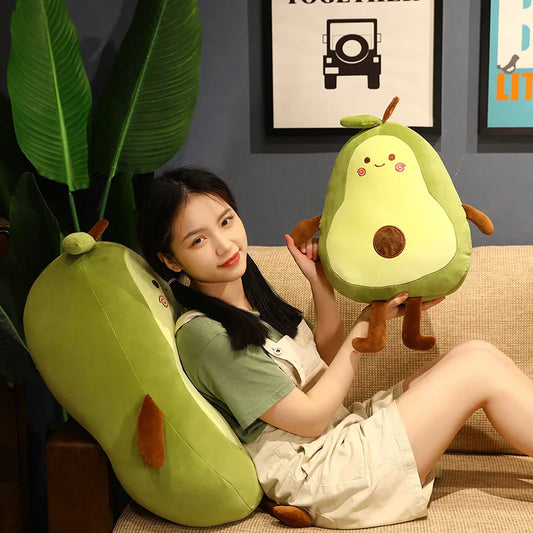 Giant Avocado Plush Soft Stuffed Fruit Pillow
