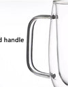 250/400ml Clear Double Wall Glass Cup Home Coffee Milk Mug With Handle Hot Cold Beverage Juice Drinkware Cup Set Of 1/2/4pcs
