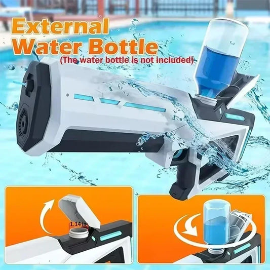 Pulse Electric Continuous Water Gun with Automatic Water Absorption – High-Pressure Rechargeable Water Blaster
