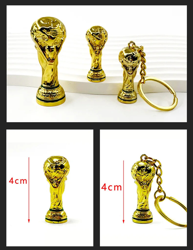2026 Football Trophy Keychain Soccer Fan Backpack Charm Collectible