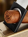 Leather Cigar Humidor with Cigar Lighter,Built-in Straight Cigar Cutter and Cigar Punch,Humidifier and Cedar Tray