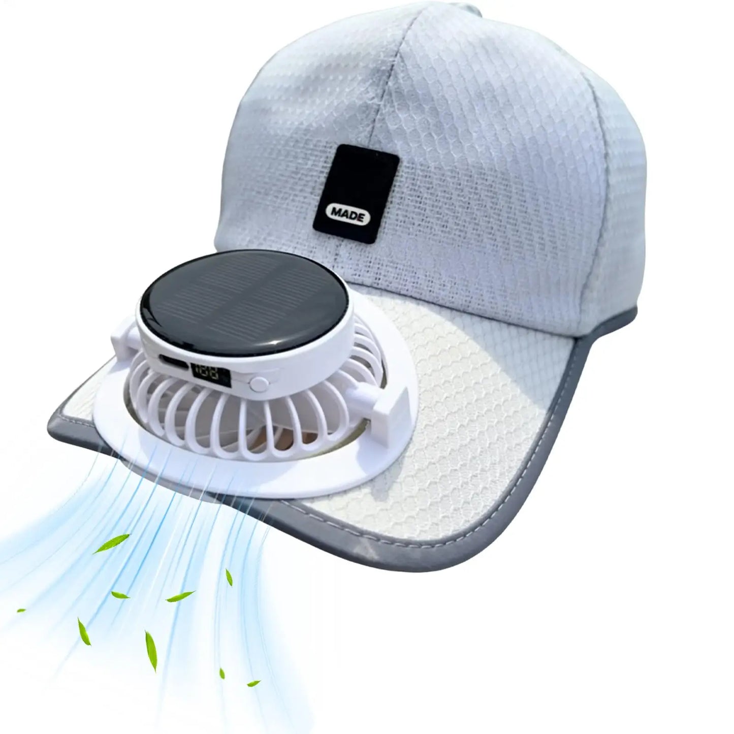 Wide Brim Solar Fan Hat With USB Charging
