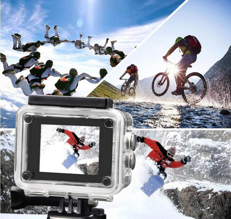 4K WiFi Action Camera with 2 Inch Display and 30M Waterproof Housing
