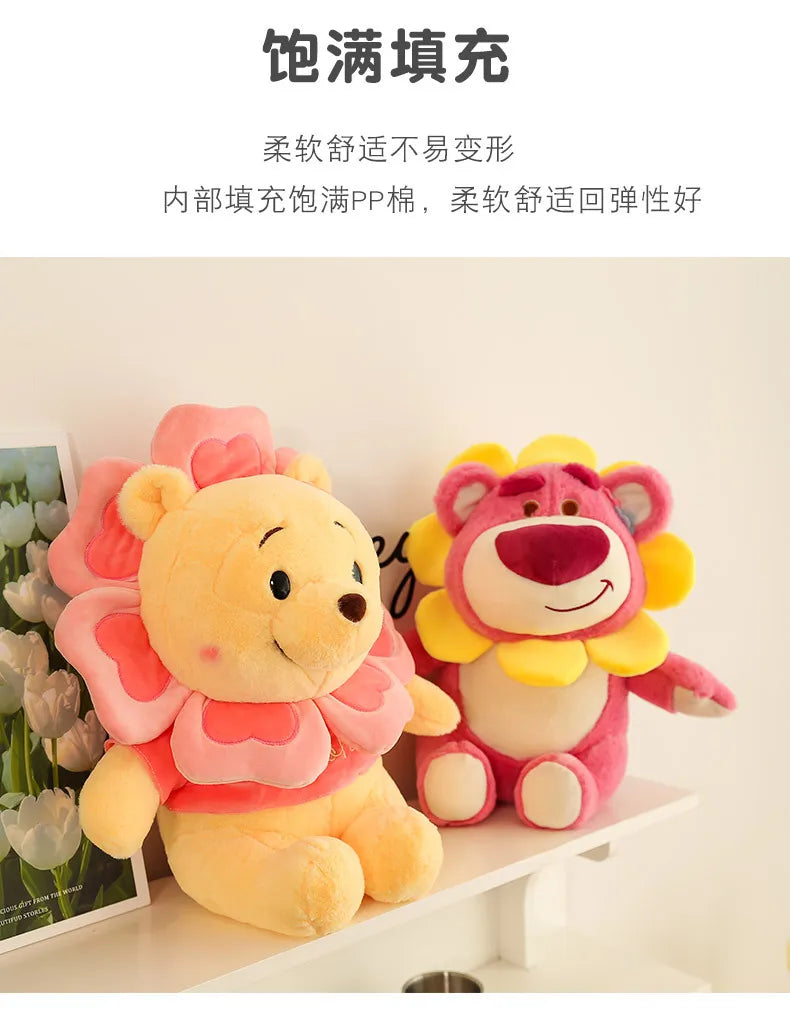 Sunflower Fairy Strawberry Bear Plush Stuffed Doll Toy