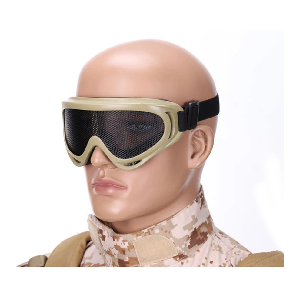 Outdoors Hunting Airsoft Goggles Tactical Paintball Shock Resistance Eyes Protecting Outdoor Sports Metal Mesh Glasses Goggle