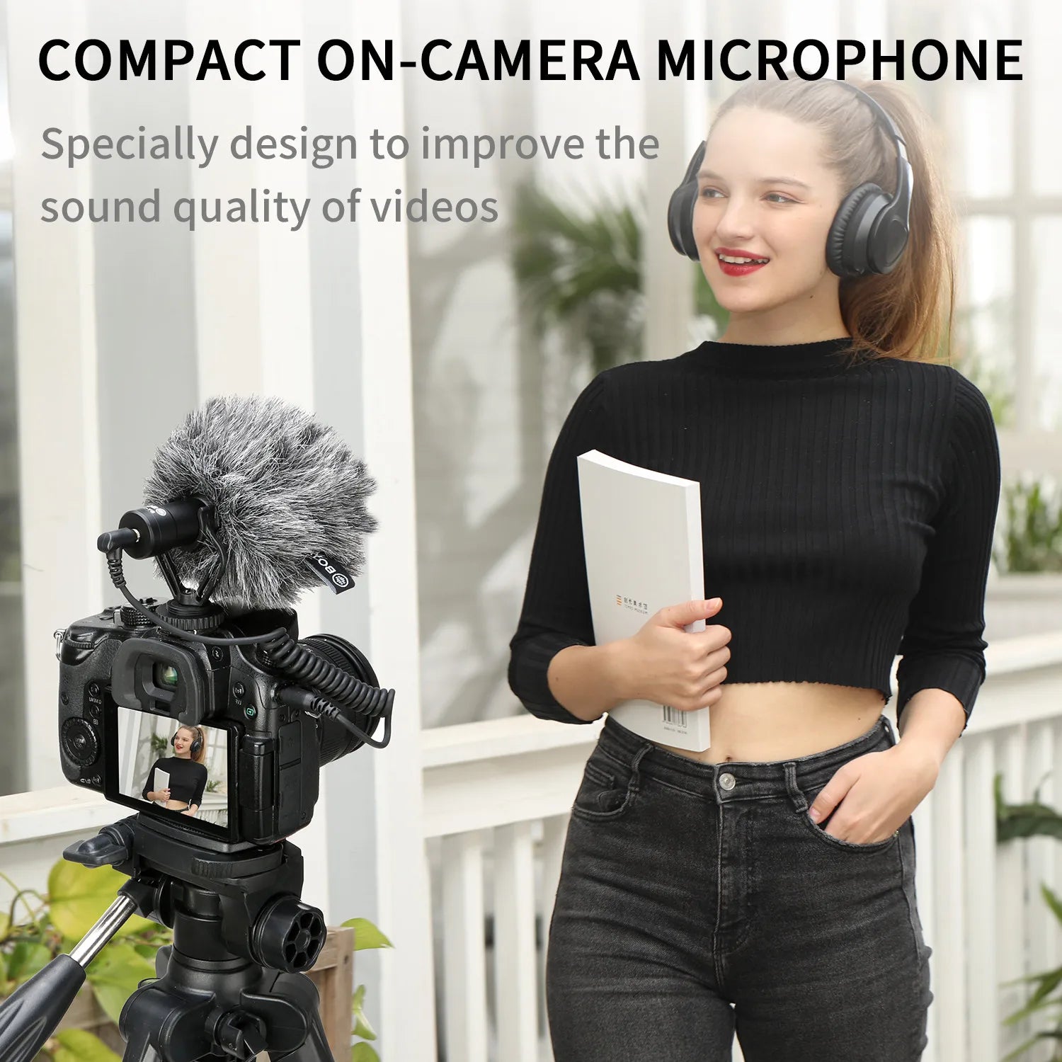 BY-MM1-B On-camera Shotgun Microphone for iPhone Android Smartphone DSLR Cameras PC Laptop Youtube Recording Streaming Vlog