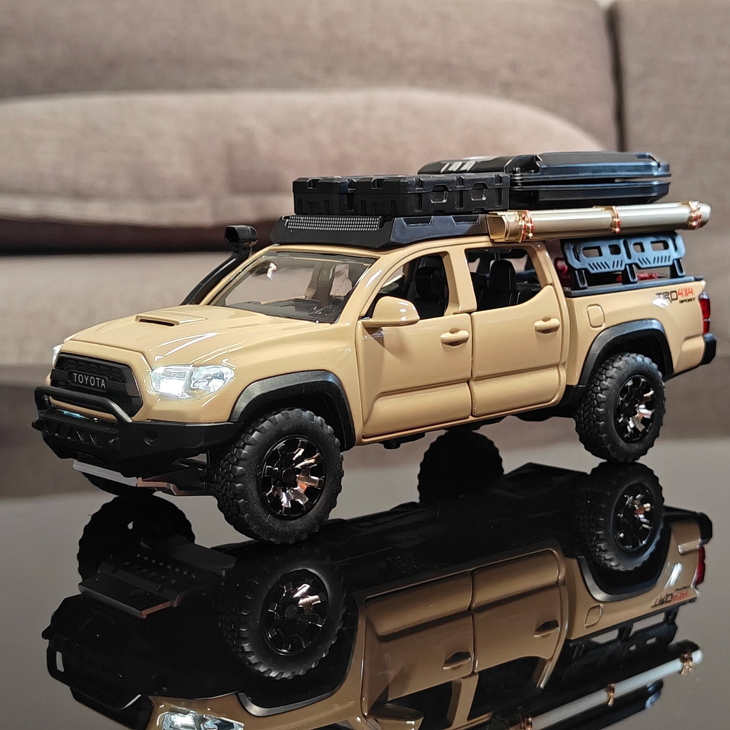 1:32 Toyota Tacoma TRO Off Road Pickup Truck Alloy Diecast Model Outdoor Collection Ornaments High Simulation Collection Present