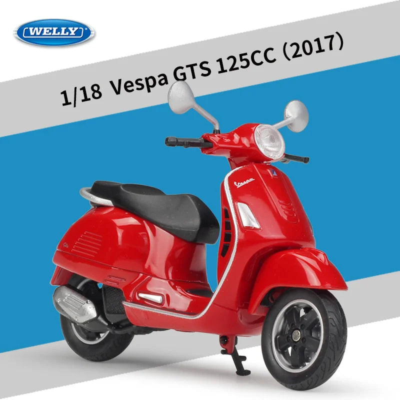 Diecast Vespa Classic Scooter Model 1 to 18 Scale