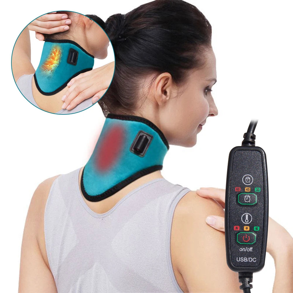 Electric Heating neck shoulder massager Graphene Heating Neck Vertebra Fatigue Therapy Neck Pain Relieve Health Care Tool