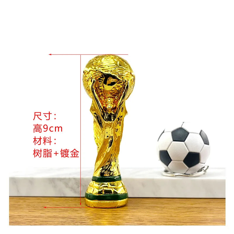 Football Trophy Metal Keychain Soccer Fan Collectible Pendant Gift