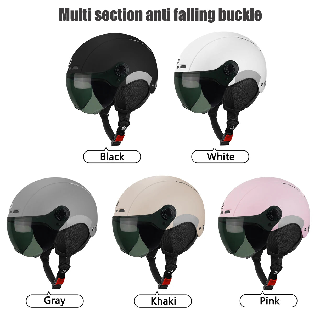 Adult Cycling Helmet With Goggles Ear Protection And Removable Lining