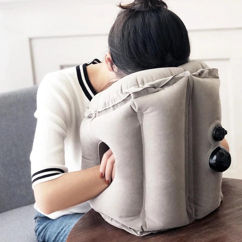 Inflatable Pillow Travel Work Journey Bus Train Airplane Sleeping Neck Pillow Neck Protection Cervical Inflatable Body Pillow
