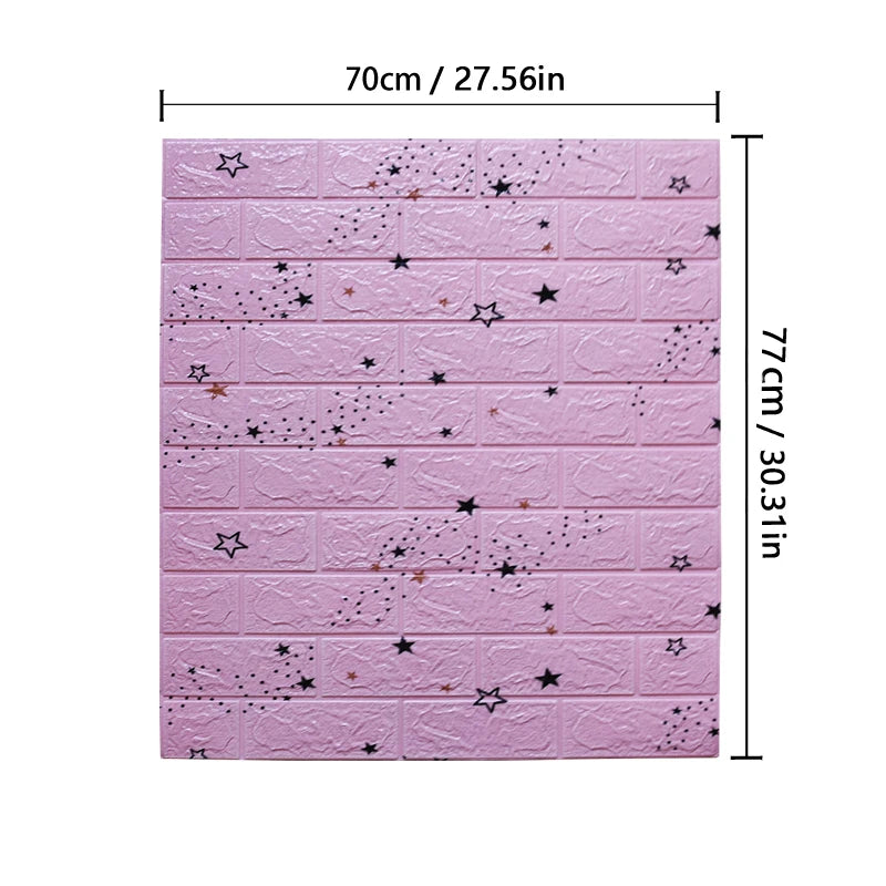 3D Wallpaper Decoration Self-adhesive Antique Foam Brick Wallpaper