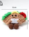 3 Pcs Positive Crochet Hedgehog Doll with Affirmation Card Home Room Decoration Funny Handmade Plush Doll Ornaments Christmas Gifts