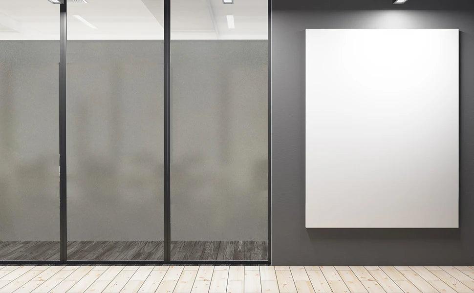 Gray Matte Window Film Privacy Stained Glass Film Static Cling Self Adhesive Film Frosted UV Protective Glass Vinyl for Home