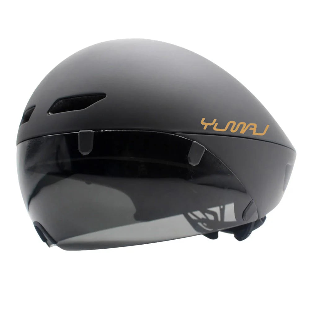 Aerodynamic Triathlon Cycling Helmet With Magnetic Goggles