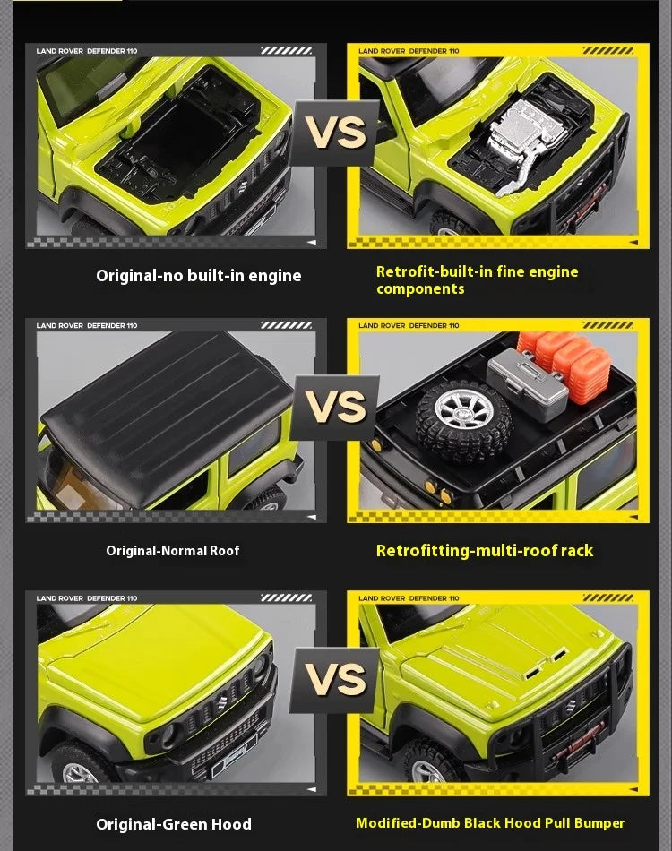 CCA 1:32 Suzuki Jimny Assembly Edition Alloy Diecast Model Assemble Car Toy Ornaments Decorative Trendy Ornament