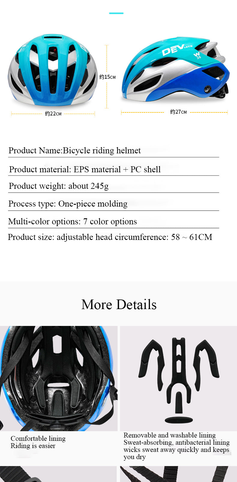 Lightweight Adjustable Road And Mountain Cycling Helmet