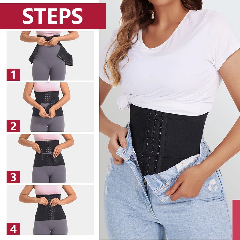 3 Segmented Waist Trainer Women Tummy Control Hourglass Body Shaper with Steel Bone Workout Girdle Cinchers Under bust Corset