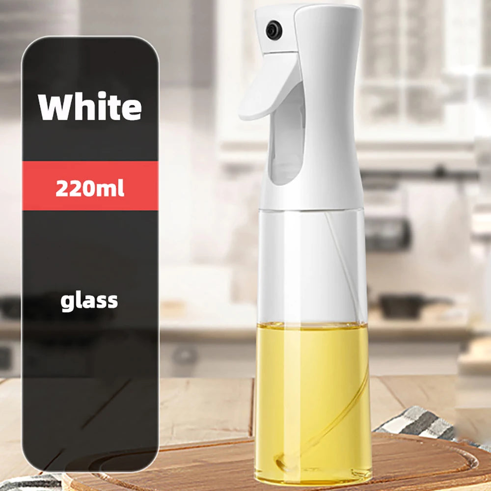 220ML Glass Bowl BBQ Olive Oil Spray Diffuser For Kitchen Dispenser Bottle Squirt Container Vinegar Soy Sauce Fuel Injection Pot