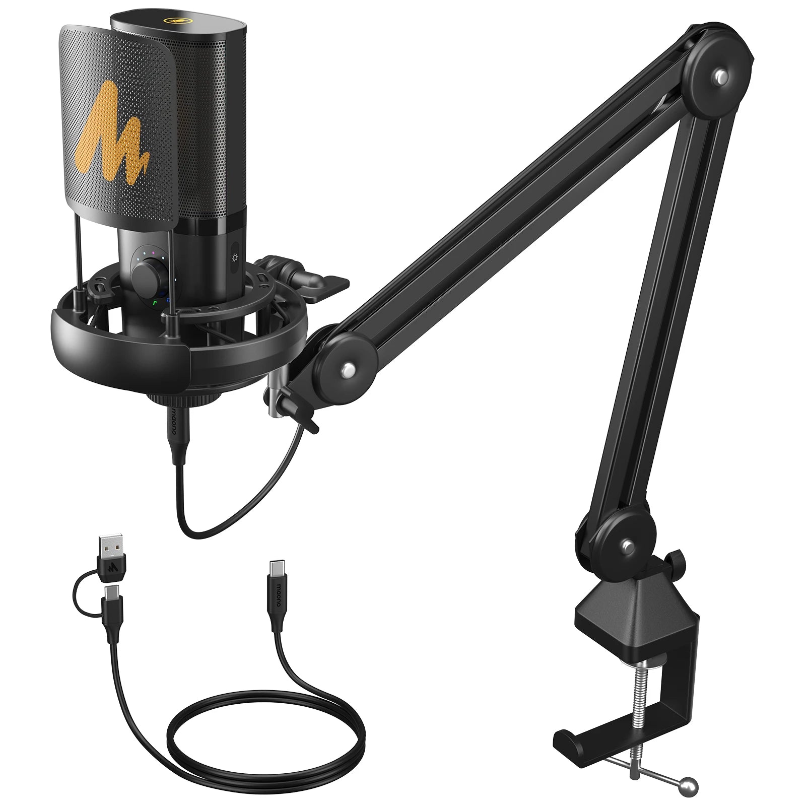 PM450 USB Condenser Microphone. Studio-mic. Comes with shock mount & software