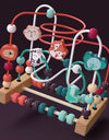 Montessori  Toys Wooden Roller Coaster Bead Maze Abacus Math Toys  Early Educational Toys for  1-3 Years