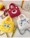 Sanrio Cartoon Plush Shoulder Bags Hello Kitty Kuromi Melody Cute Crossbody Bag Anime Children Handbag