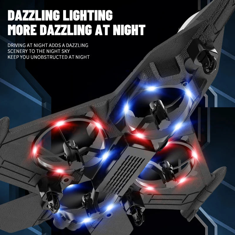RC Plane with Camera Helicopter Remote Control Aircraft Obstacle Avoidance Fighter 2.4G Airplane EPP Foam Plane  Toys