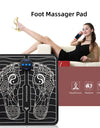 Electric Foot Massager Pad With Remote Control of Foot Massage Pads USB Charging Portable Foldable Massage Mat
