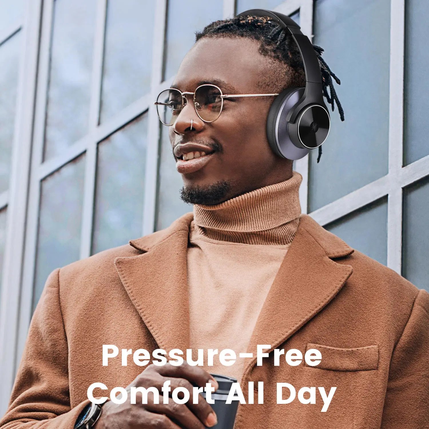 A10 Bluetooth 5.4 Headphones Hybrid Active Noise Cancelling With Hi-Res Audio Over Ear Wireless Headset ANC With 5-Mic