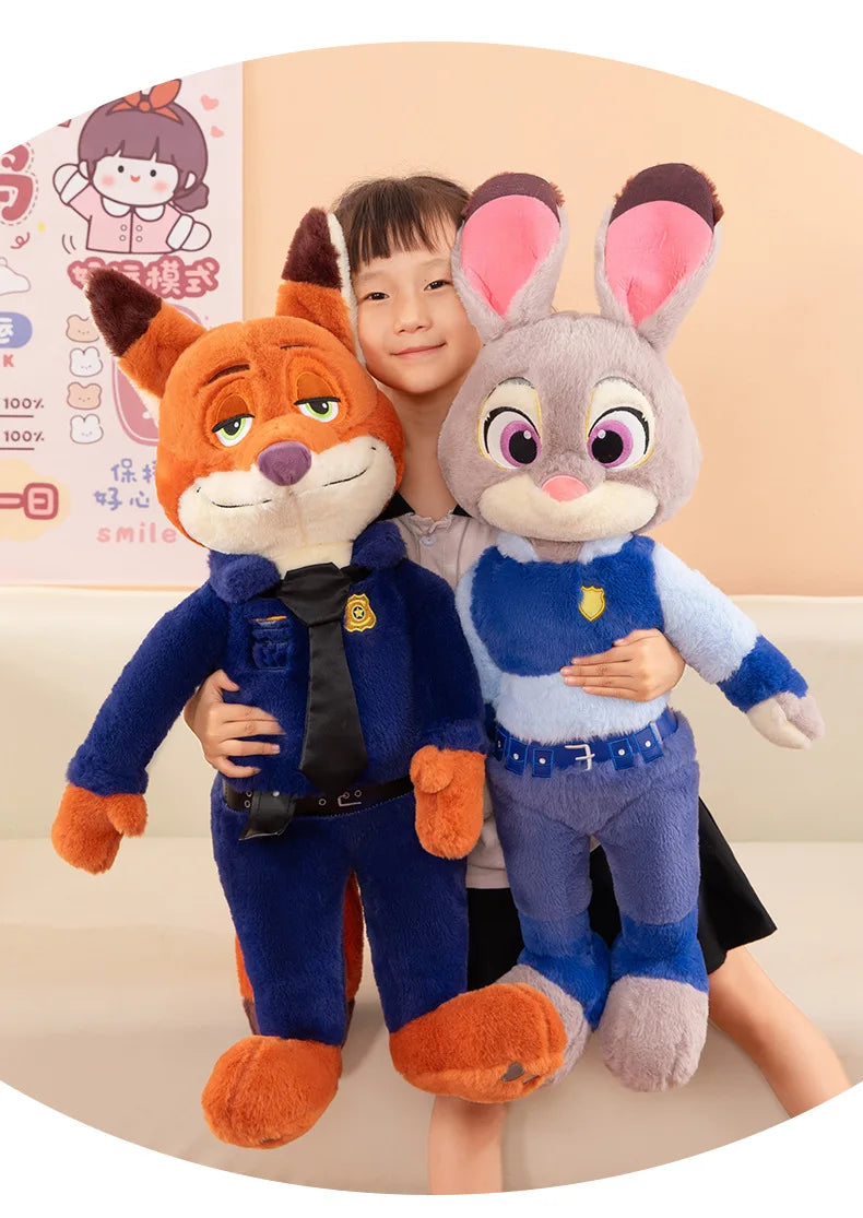 Kawaii Judy Hopps Plush Toy Nick Wilde Stuffed Doll From Zootopia Cute Rabbit Fox Doll Kids Birthday Xmas Gift for Children