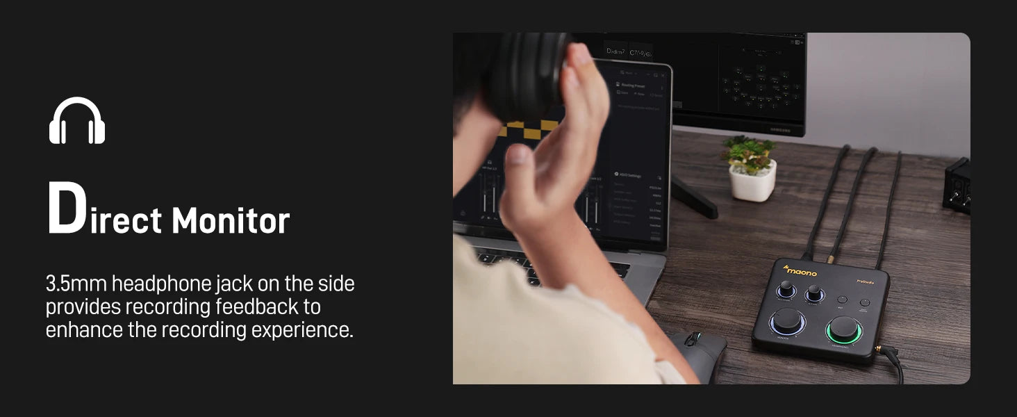 USB Audio Interface for PC,XLR Input 24-bit/192kHz Routing Software LOOPBACK ASIO for Recording Music,Guitar,DAW PS22 Lite