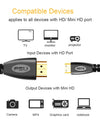 Mini HD to HDMI-compatible Cable 1080P Male to Male For Tablet HDTV GoPro Sony M3 A7 R2 HDMI-compatible Projector 1m 2m 3m