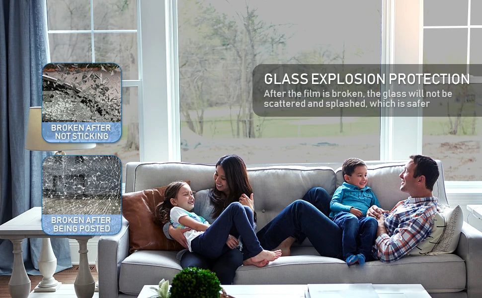 One Way Mirror Window Film Privacy Self-Adhesive Anti UV Heat Control Reflective Window Tint for Home Office Vinyl Silver