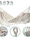 286*140cm Hammock Large Brazilian Macrame Fringe Double Deluxe Hammock Swing 2 Person Net Chair Outdoor Hanging Hammock Swings