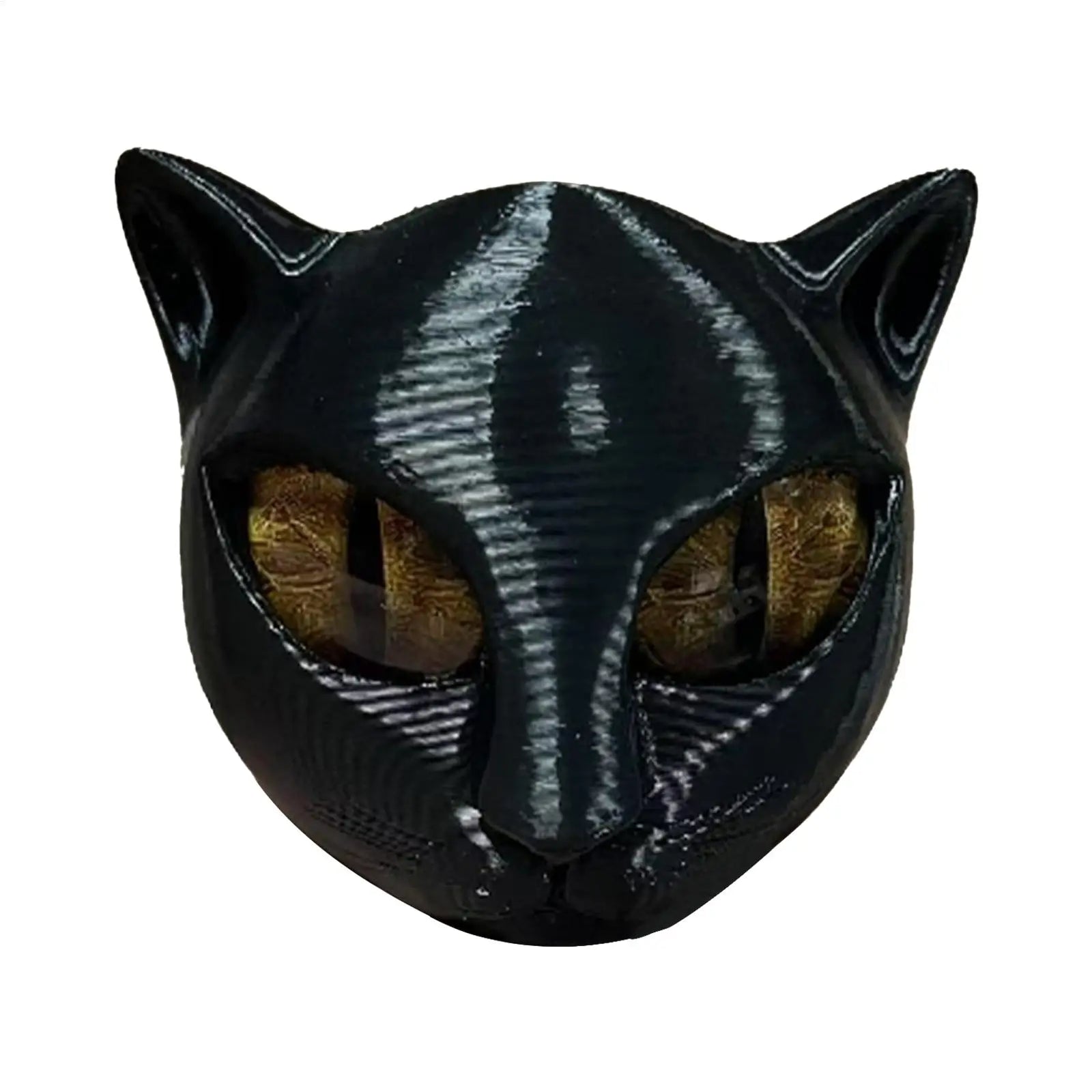 Black Cat Stone Figurine Resin Cat Head Miniature Marble Texture Cat Stone Cat Sculpture Craft Office Desk Cat Decor Kitten Art