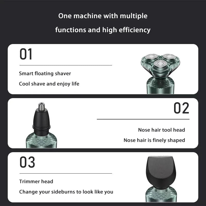 Xiaomi Electric Shavers Men Waterproof Wet Dry Use Electric Trimmer Razor Rechargeable Battery Rotary Shavers Machine Shaving