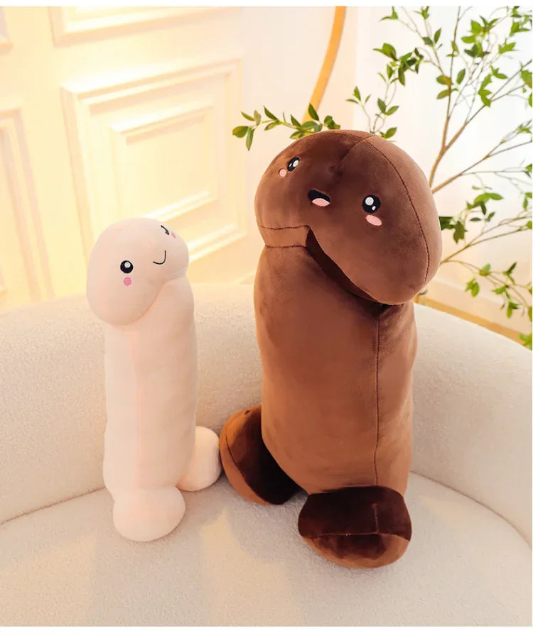 105cm Big Size Trick Penis Plush Kawaii Soft Simulation Dick Plushie Real-life Penis Pillow Sexy Hugging Pillow Girlfriend Gifts