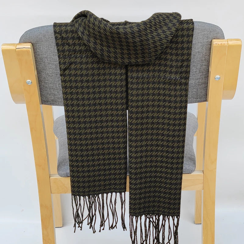 Classic lattice men soft shawl plaid scarves shawl wraps shawl neckerchief headband muffler