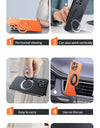 Magnetic Leather for Magsafe Case for iPhone 16 15 14 Pro Max 16Pro Ring Luxury Lens Protection Holder Phone Back Cover
