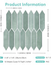 3D Decorative Green Tile Stickers, Self-adhesive Hexagon Wall Stickers, Water and Mold Resistant, Easy to DIY, 30cm x 30cm